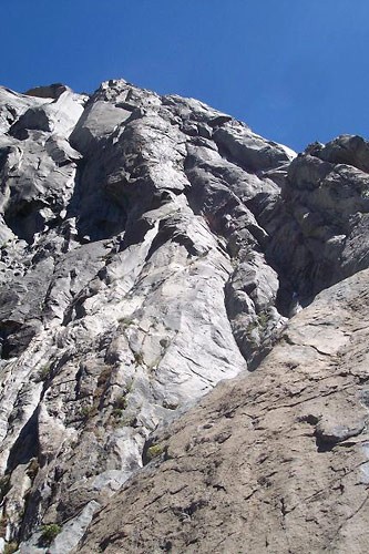 Looking up from pitch 5 of East Buttress Of El Cap