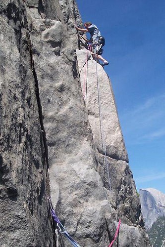 Pitch 10 traverse of East Buttress Of El Cap