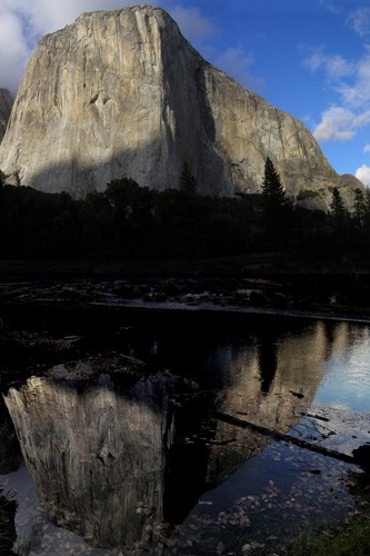 El Capitan reflected in the Merced River