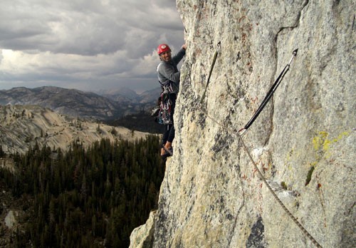 Bill Walsh leading the last pitch of Oz in Tuolumne Meadows during a t...