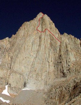 Mt. Whitney - East Face 5.7 - High Sierra, California USA. Click to Enlarge