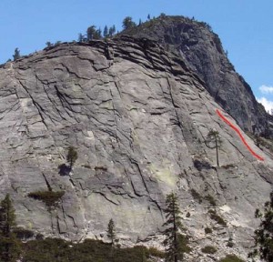 Lover's Leap, Hogsback - Wave Rider 5.6 - Lake Tahoe, California, USA. Click to Enlarge