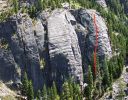 Lover's Leap, Lower Buttress - Sinbad-Herbert 5.10b - Lake Tahoe, California, USA. Click for details.