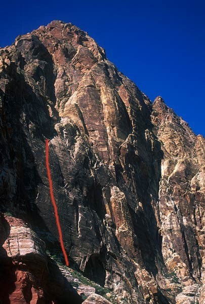Prince of Darkness is a classic bolted face route up Black Velvet Wall...