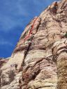 Rose Tower - One-Armed Bandit 5.7 R - Red Rocks, Nevada USA. Click for details.
