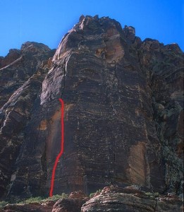 Whiskey Peak - Ixtlan 5.11c - Red Rocks, Nevada USA. Click to Enlarge