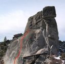 Phantom Spires, Middle Spire - Tyro's Testpiece 5.5 - Lake Tahoe, California, USA. Click for details.
