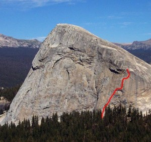 Fairview Dome - Great Pumpkin 5.8 R - Tuolumne Meadows, California USA. Click to Enlarge