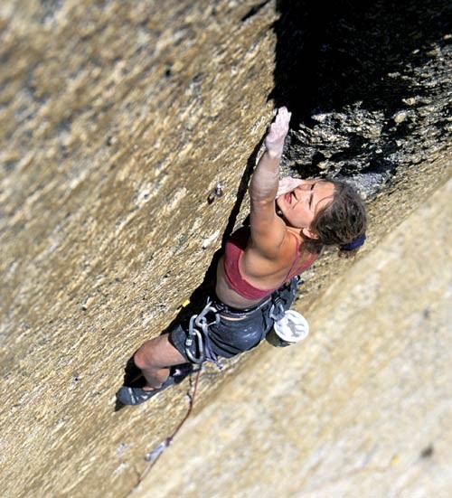Joi Gallant on Pitch 2 of Pretty in Pink Point &#40;5.12c&#41;.