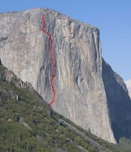 El Capitan - Aquarian Wall A3 5.7 - Yosemite Valley, California USA. Click to Enlarge
