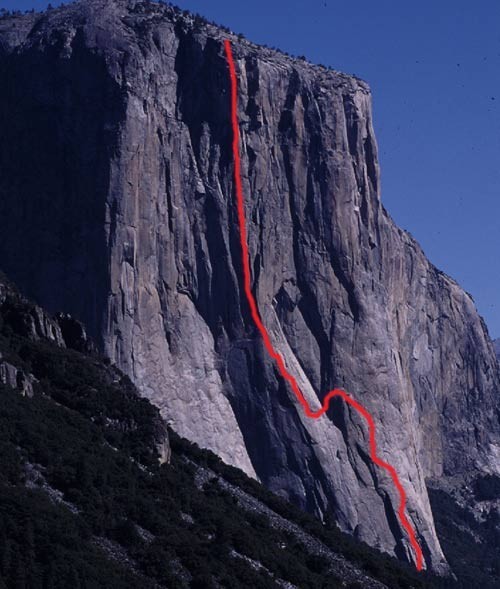 The Salathé Wall ascends the most natural line up El Cap.