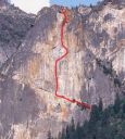 Leaning Tower - West Face C2F 5.7 - Yosemite Valley, California USA. Click for details.