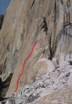 El Capitan - The Bluffer 5.11d - Yosemite Valley, California USA. Click to Enlarge