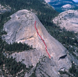 North Dome - South Face 5.7 - Yosemite Valley, California USA. Click to Enlarge