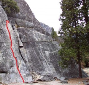 Swan Slab - Penelope's Problem 5.7 - Yosemite Valley, California USA. Click to Enlarge