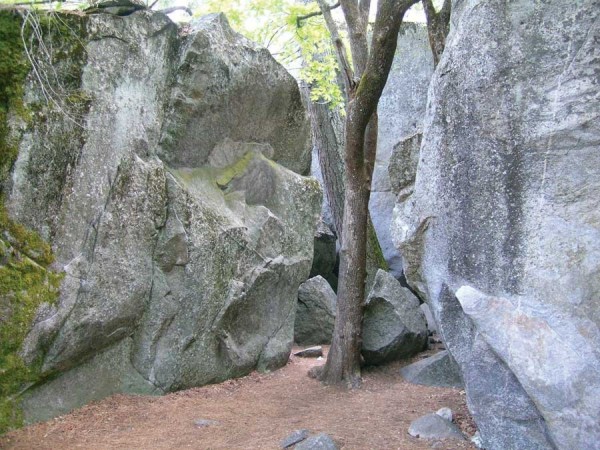 Some of the lower falls boulders.