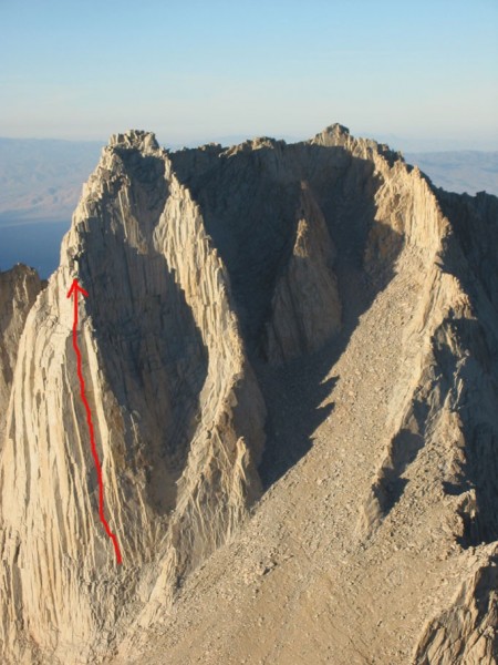 Looking at Mt. Russell from Mt. Whitney