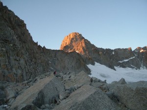 Mt. Sill - Swiss Arete 5.7 - High Sierra, California USA. Click to Enlarge
