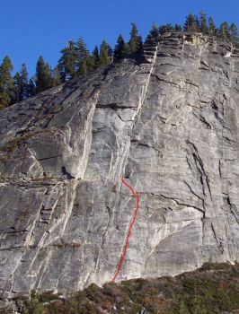 Lover's Leap, East Wall - Preperation H 5.8 - Lake Tahoe, California, USA. Click to Enlarge