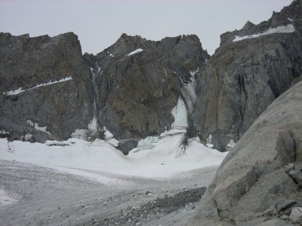 U Notch and V Notch Couloir in mid August 2008.