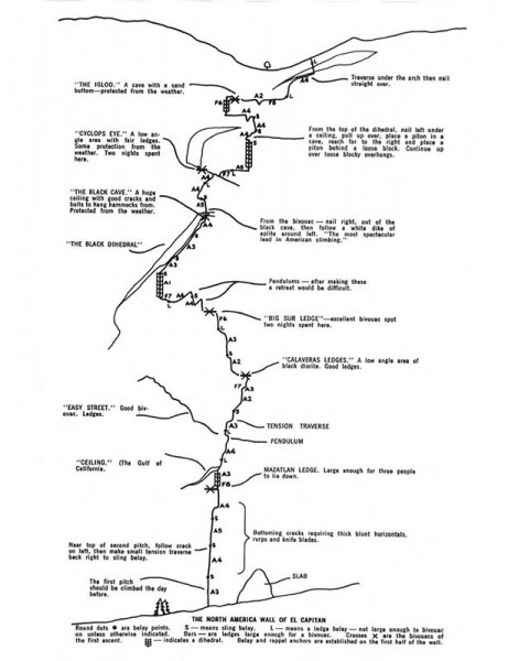 The first ascent topo from the AAJ 1965 p331