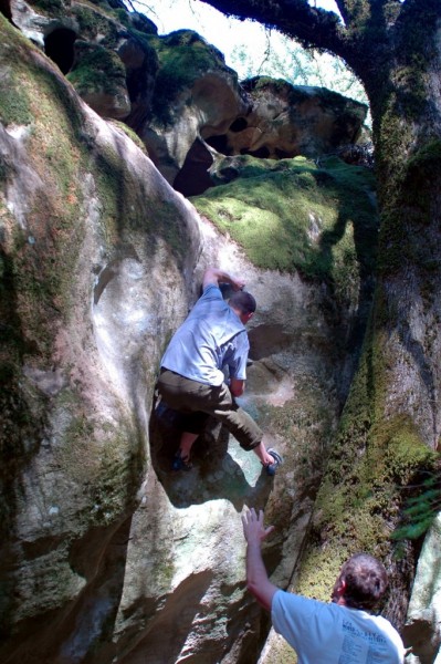 Summit does first ascent of Groundation &#40;V6&#41;!