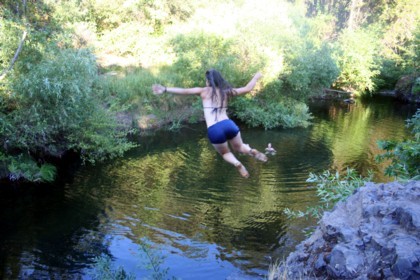 Nessa takes the plunge at the Brown Hole