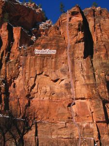 Temple of Sinewava - Freak Show IV 5.12 - Zion National Park, Utah, USA. Click to Enlarge