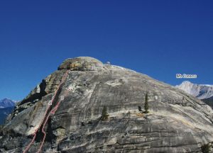 Doda Dome - Bust it Out 5.10a - Tuolumne Meadows, California USA. Click to Enlarge