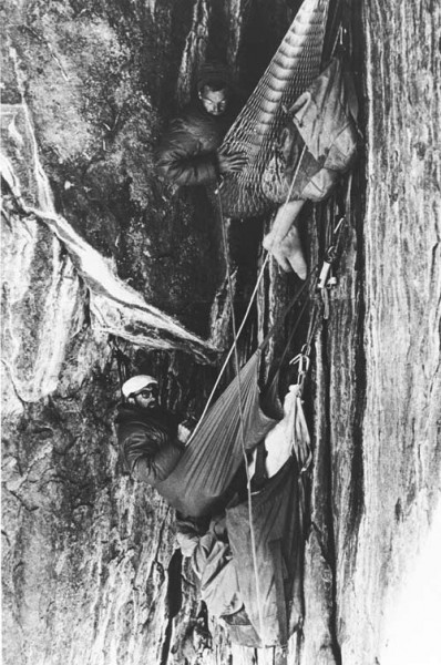 Frost, Robbins and Chouinard in the Black Cave, 1964.
