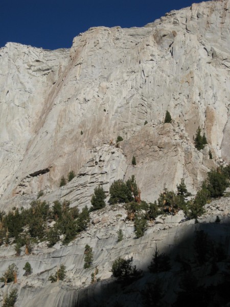 Approaching the south face of Thor Peak