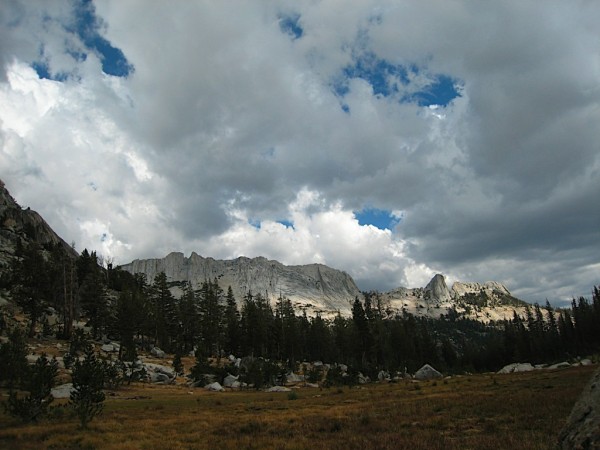 Matthes Crest with omnious clouds from basecamp on Saturday Sept 12, 2...