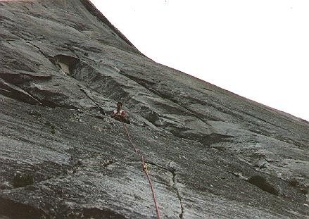 Ron Heinsman at the top of the climb.