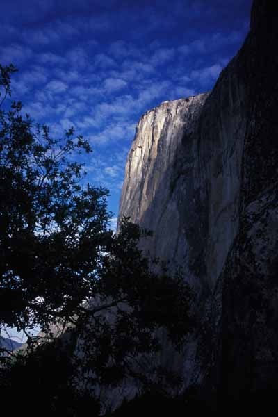 The early morning light high on El Capitan