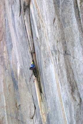 Mike Ousley mid-way on Pitch 1 - one of the steepest and most strenuou...