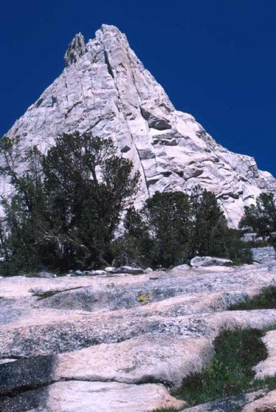 Eichorn's Pinnacle, the summit on the left. Southeast buttress of Cath...