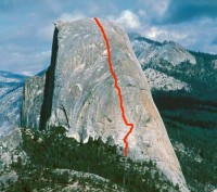 Half Dome - Snake Dike 5.7 R - Yosemite Valley, California USA. Click to Enlarge