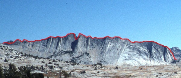 The Matthes Crest traverse starts at the south end &#40;right&#41; and...
