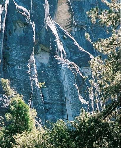 A view of the splitter hand crack on Bishop's Terrace.