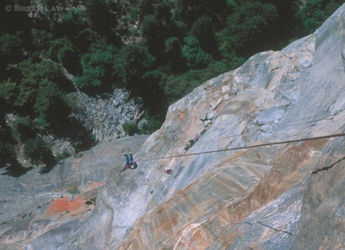 Steve Rathbun enjoying fresh air above Ahwahnee Ledge, Wet Denim Daydr...