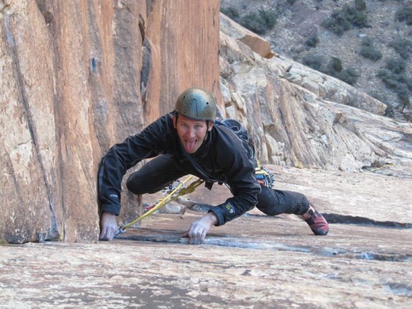 Konstantin cranks out another 5.11+ onsight.