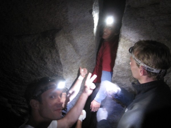 Stein entering Big Grunt: 5 of us ran a lap by headlamp!