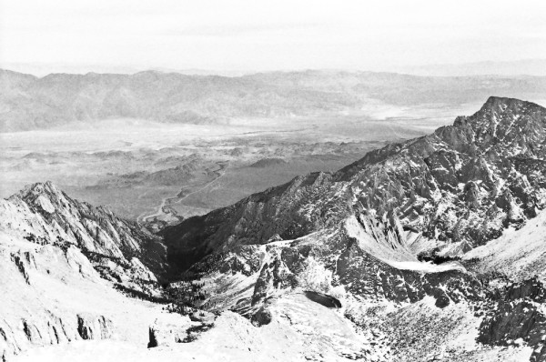 The view from Mount Whitney's summit.