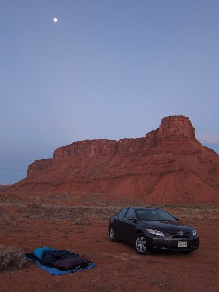 Sunrise/moonset just outside Castle Valley, UT