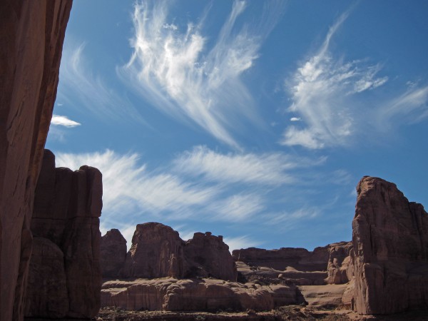 The view from the base of Heart of the Desert