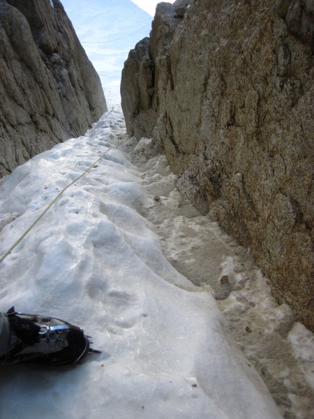 The view looking down the narrows.