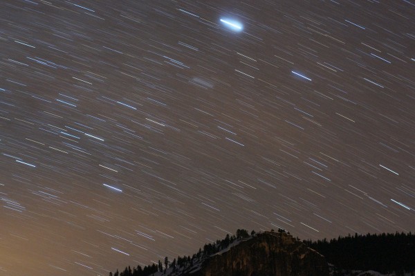 Perfectly clear skies for the night. Glacier Point.