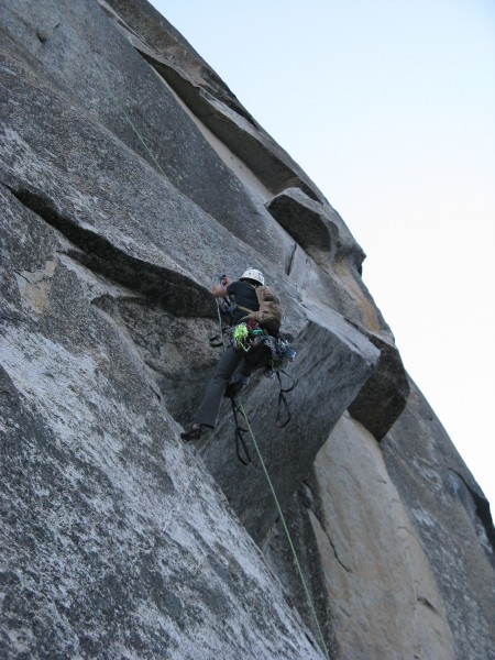 Jugging. We decided to top out and rap back down to dinner ledge to gr...