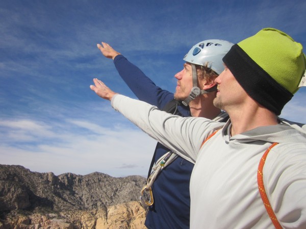 Andre and I strike the PullHarder pose on the summit of Black Velvet P...