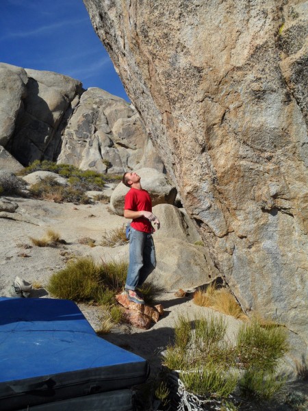 We camped at the Pollen Grains. Here's Elliot working on 	Mesothelioma...